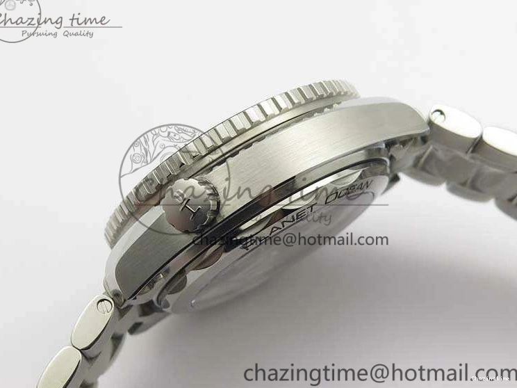 0218 Planet Ocean Master Chrono SS OM 1:1 Best Edition Gray Dial On SS Bracelet A9900 V Efficient 8116